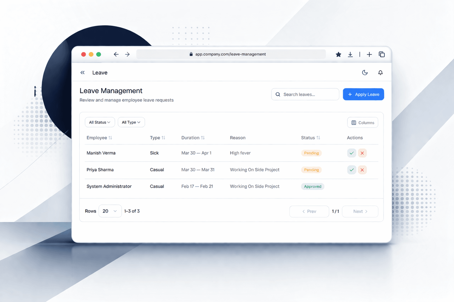 Comprehensive Leave Management